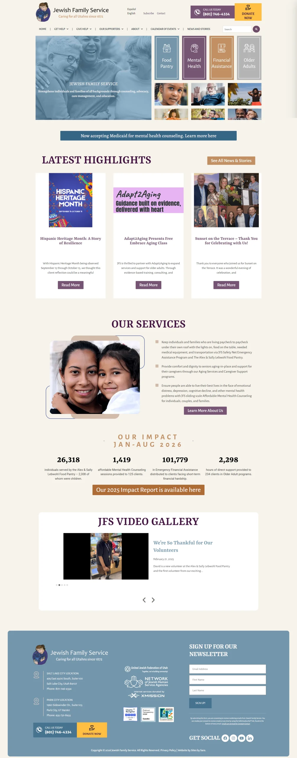 JFS Utah website design