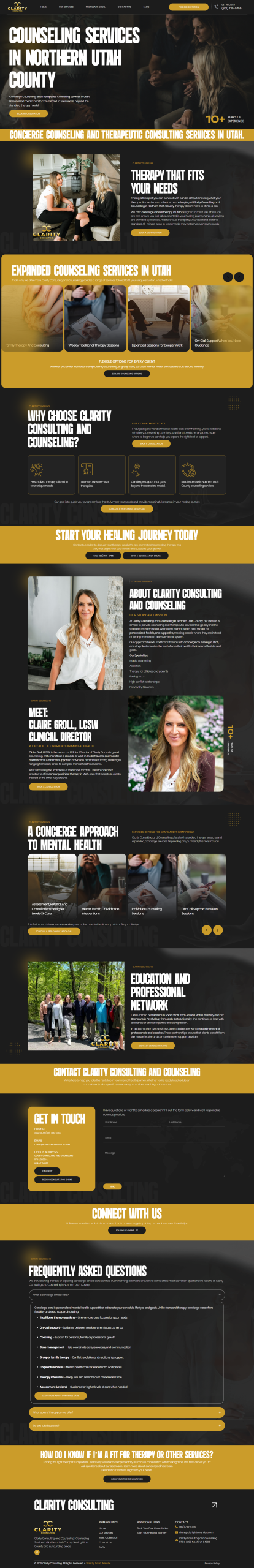 Clarity Consulting and Counseling website design