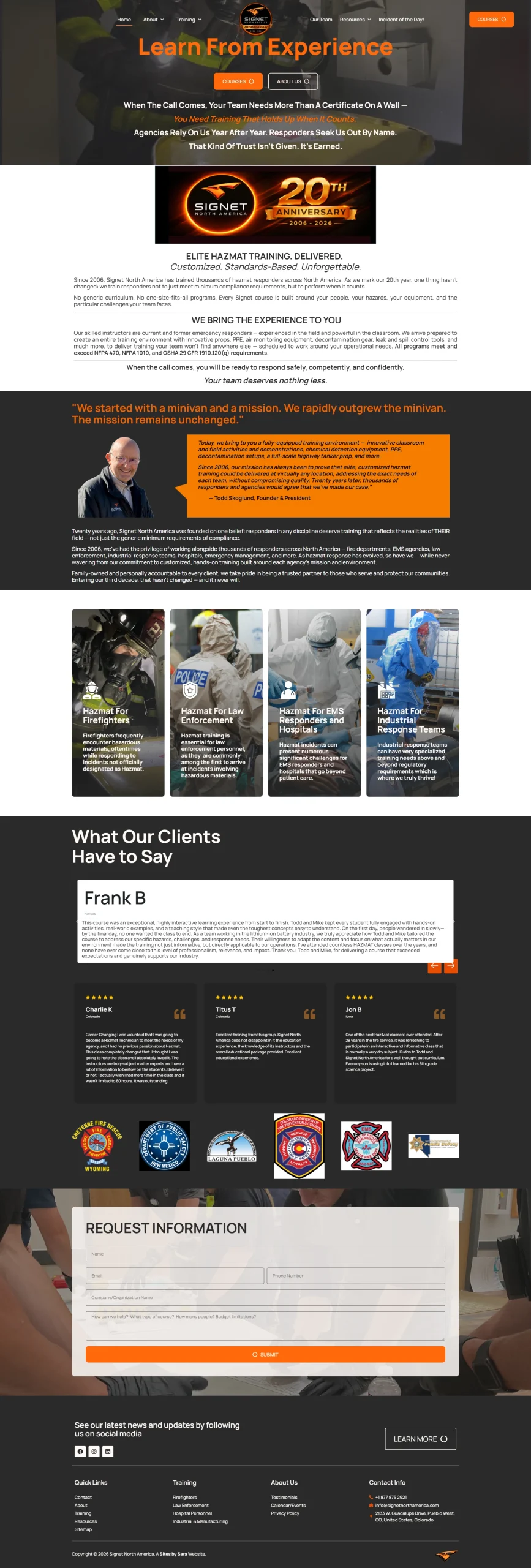 Signet North America website design