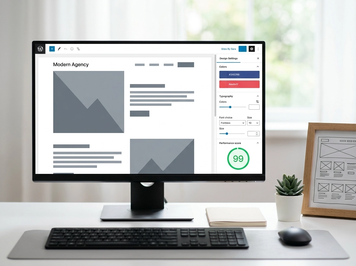 Custom WordPress Web Development Studio Workstation Mockup