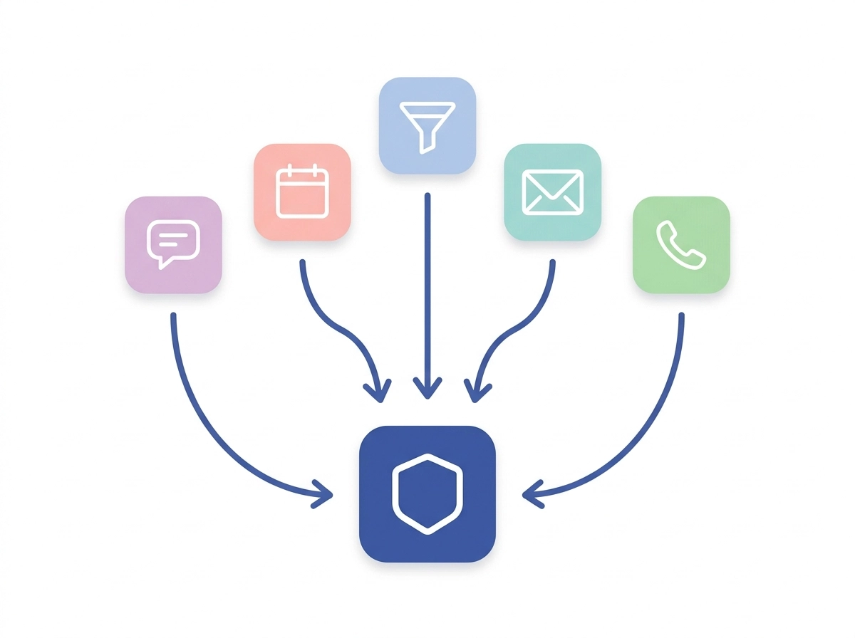 Multiple marketing tools consolidating into one Go High Level workspace