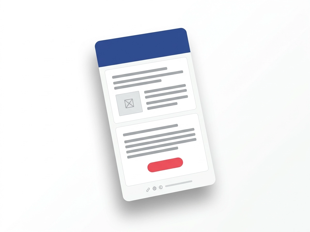 Branded email newsletter template layout mockup