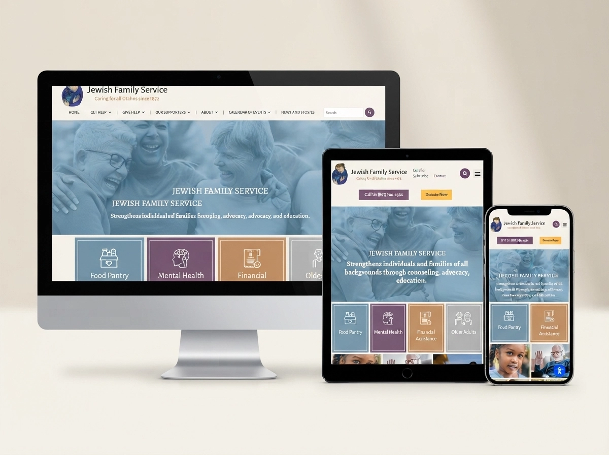 JFS Utah homepage hero section