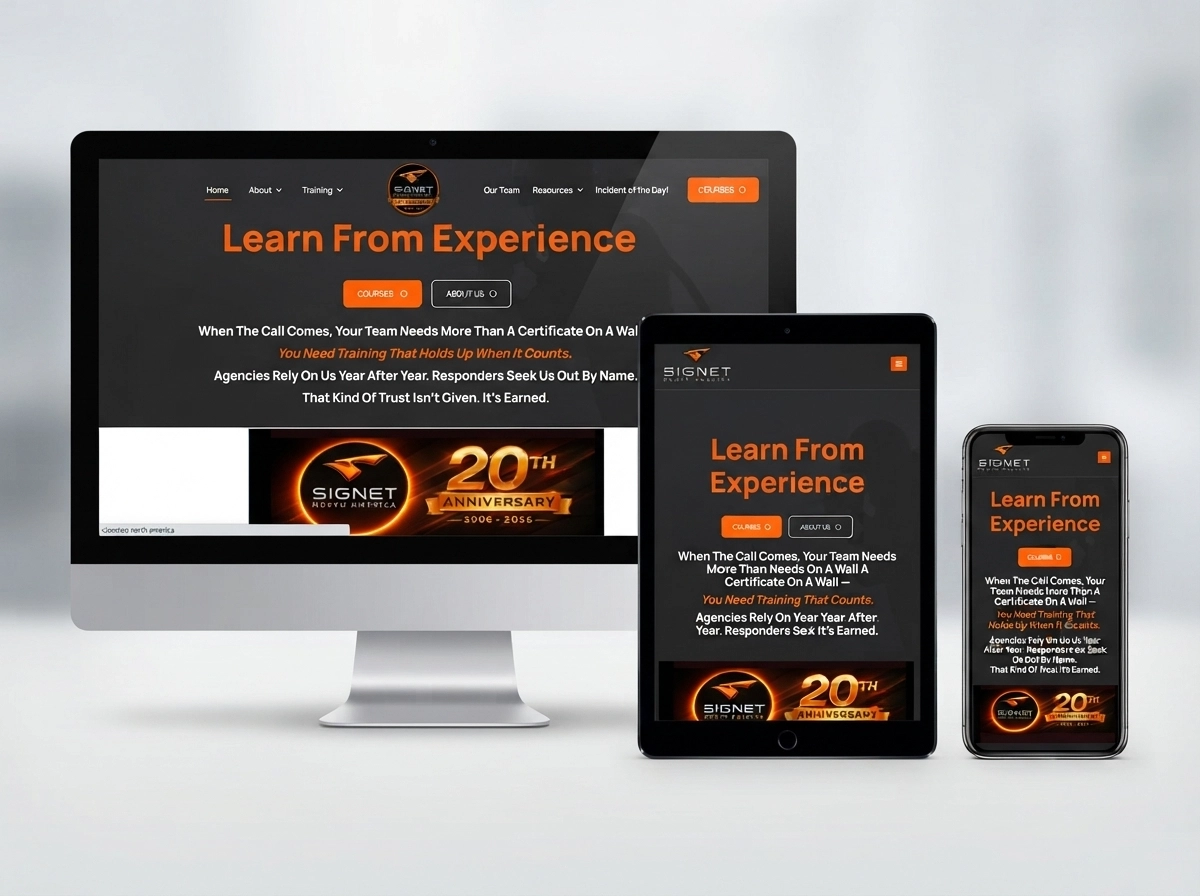 Signet North America homepage hero section