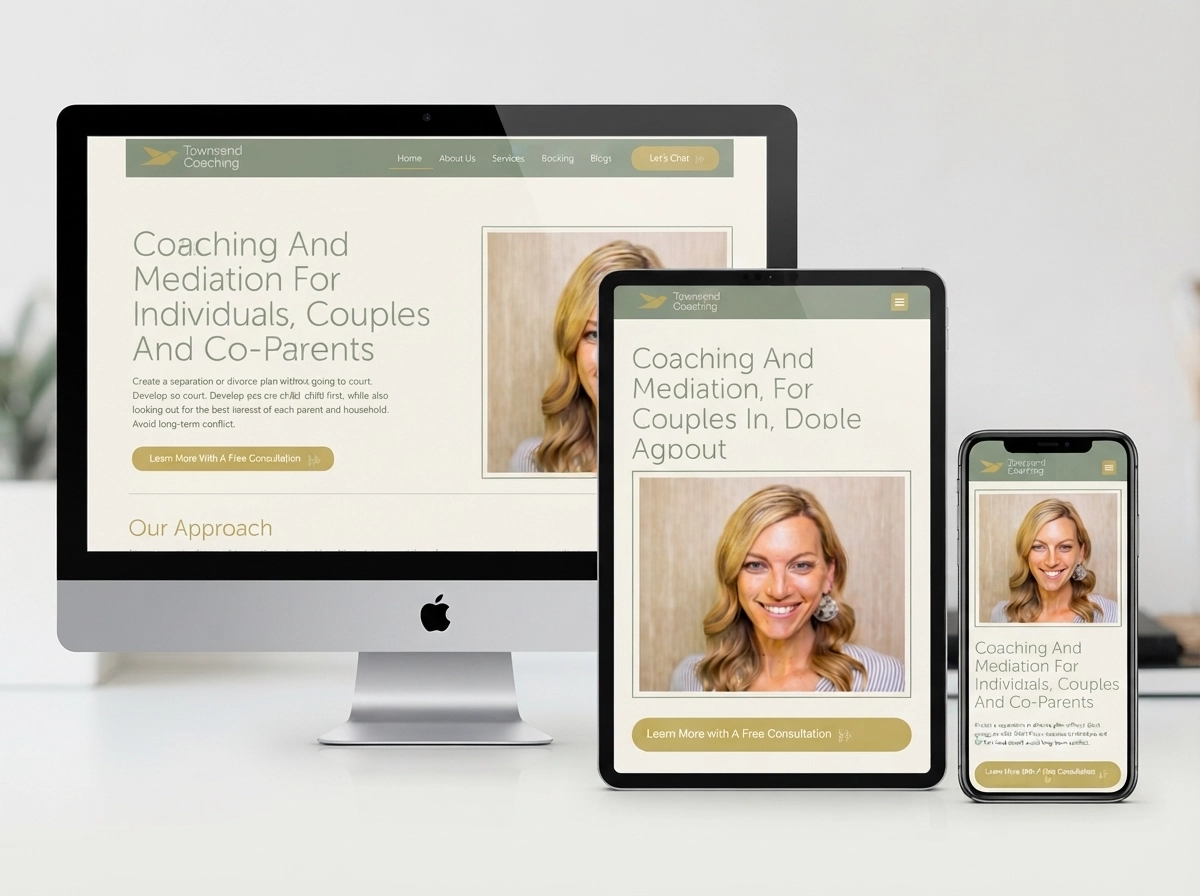 Townsend Relationship Coaching homepage hero section