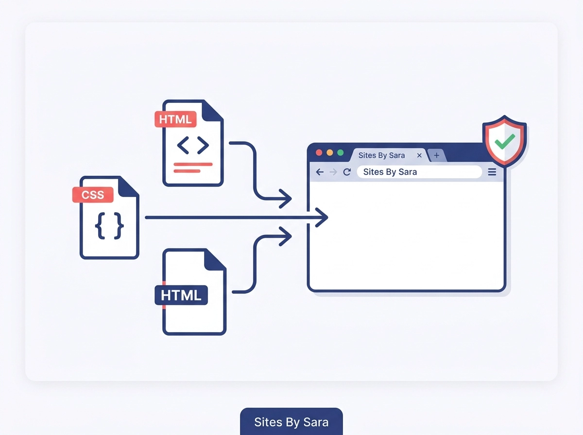 Static HTML files connected to a browser window with no login screen or database